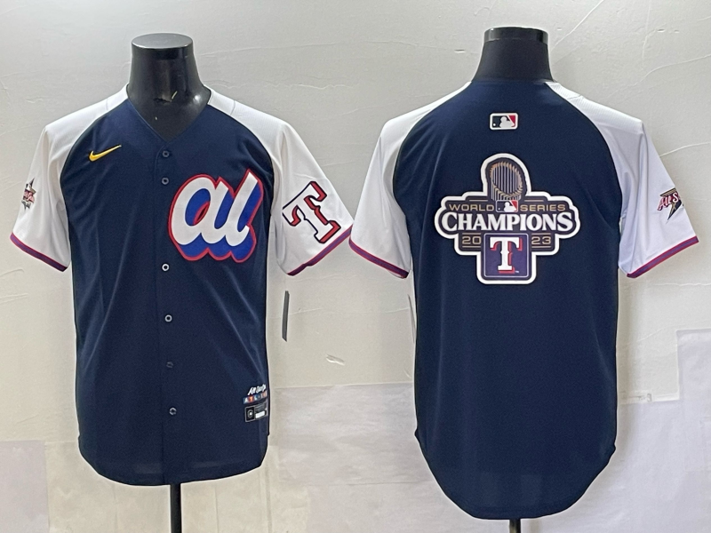 Men Texas Rangers blank blue Nike MLB All Star 2025 jersey style 001